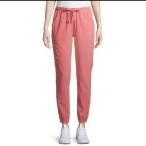 Pink jogger scrub pants